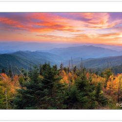 AD0111:  Sunset from Clingman's Dome, Great Smoky Mountains Nati