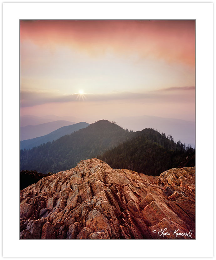 SL0223: Sunset from Cliff Top, Mt. Le Conte, Great Smoky Mountai