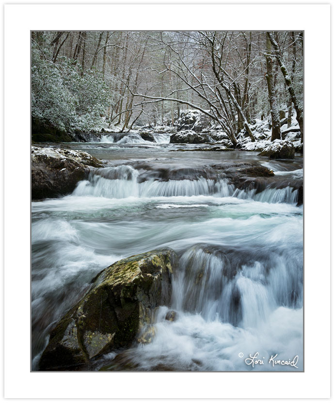 Middle Prong Little River in winter, Great Smoky Mountains Natio