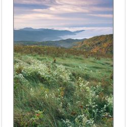 Early autumn view at dawn from Max Patch Mountain, Pisgah Nation