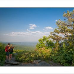 RD0114: Hikers at Beacon Heights, Blue Ridge Parkway, NC, summer